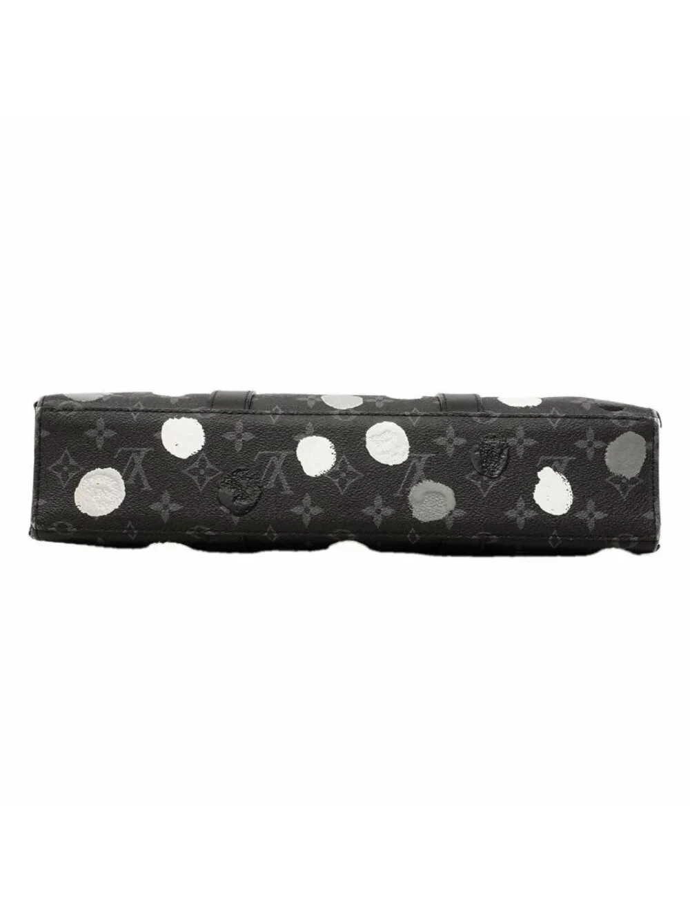 Louis Vuitton Tote Monogram Eclipse Sac Plat Black 2-Way Yayoi Kusama Collaborat